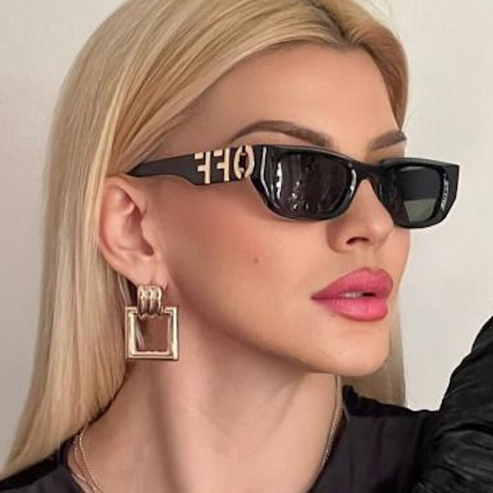 NWT Off-White Fillmore Black Rectangle 49mm Sunglasses